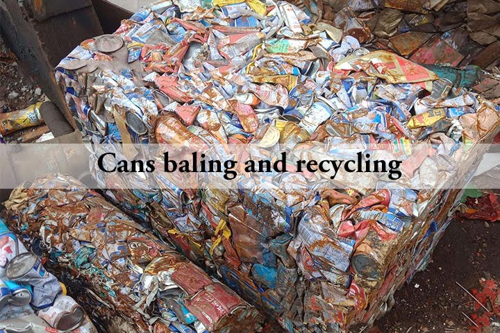 Cans baling and recycling