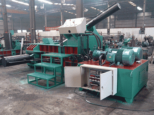 Aluminum cans baler machines are in manufacturing