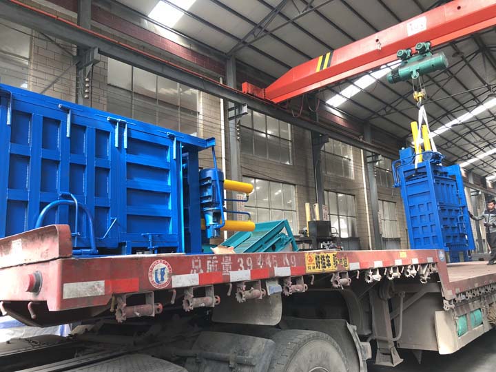 Vertical baler machines are loading