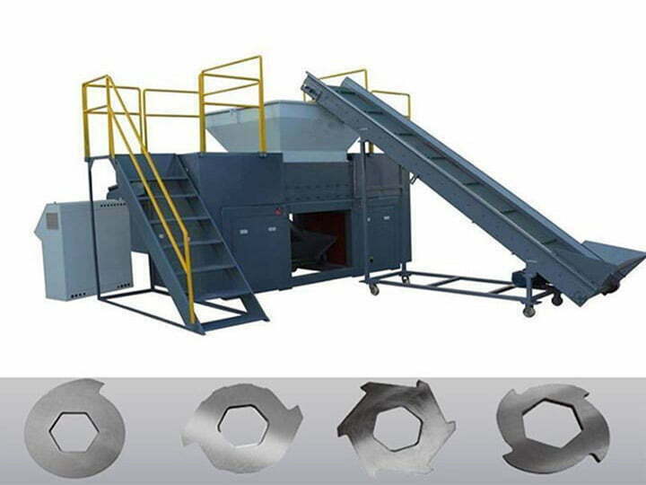 Scrap-metal-shredding-machine-with-different-types-of-blades 1
