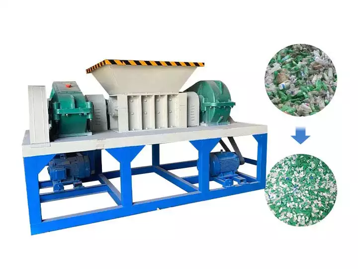 Double Shaft Plastic Shredder Machine for Crushing Waste Plastics