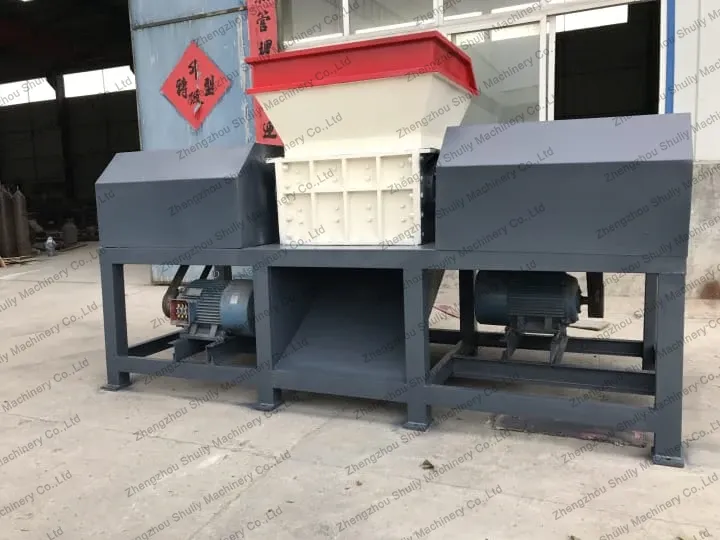 triturador de resíduos de plástico de eixo duplo