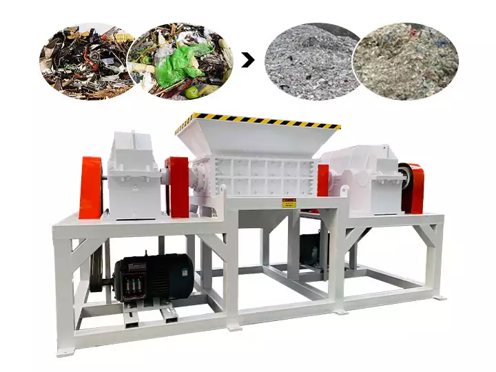 Twin Shaft Household & Industrial Garbage Shredder Machine