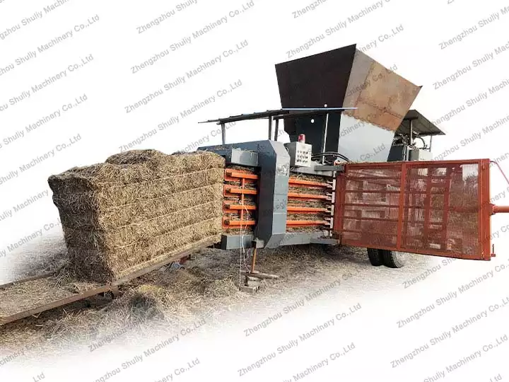 Hydraulic alfalfa baler machine for hay straw press